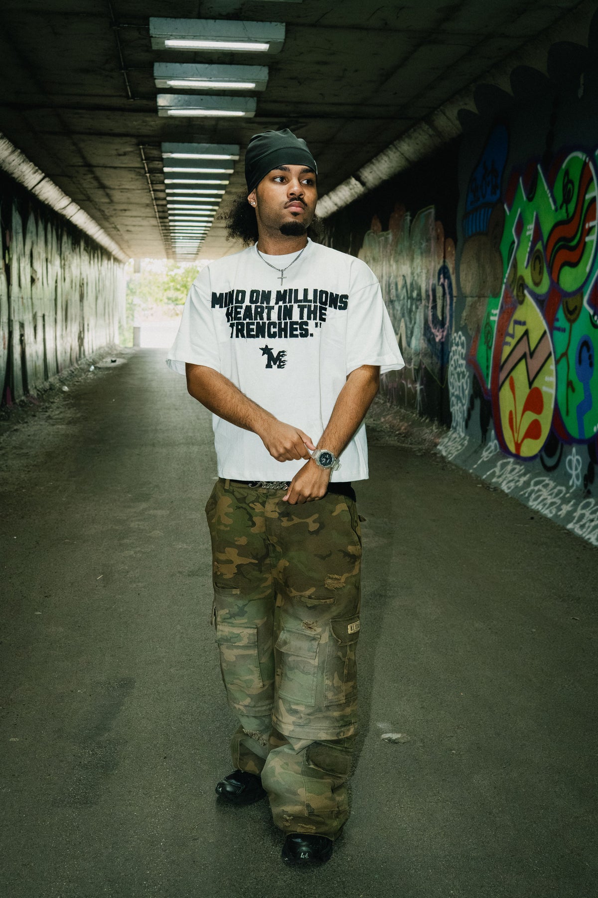 MMG TRENCH TEE (WHITE)